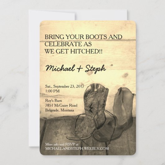 Uitnodiging tot laatste bruiloft (Voorkant)