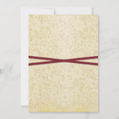 Uitnodiging tot  Lace en Rode Ribbon Wedding (Achterkant)