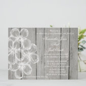 Uitnodiging tot landelijk grijze bruiloft (Staand voorkant)