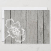 Uitnodiging tot landelijk grijze bruiloft (Achterkant)