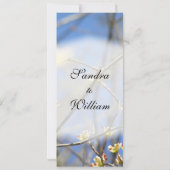 Uitnodiging tot lente-bloesems huwelijk (Achterkant)