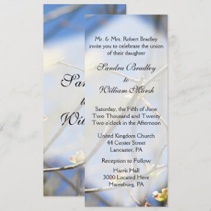 Uitnodiging tot lente-bloesems huwelijk