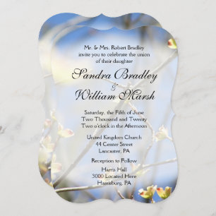 Uitnodiging tot lente-bloesems huwelijk