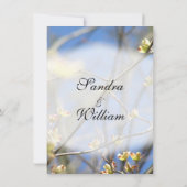 Uitnodiging tot lente-bloesems huwelijk (Achterkant)