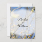 Uitnodiging tot lente-bloesems huwelijk (Achterkant)