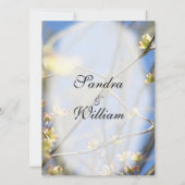 Uitnodiging tot lente-bloesems huwelijk (Achterkant)