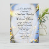 Uitnodiging tot lente-bloesems huwelijk (Staand voorkant)