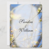 Uitnodiging tot lente-bloesems huwelijk (Achterkant)