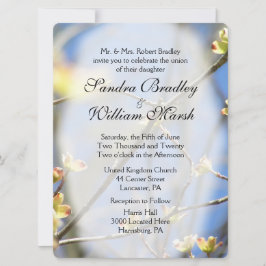 Uitnodiging tot lente-bloesems huwelijk