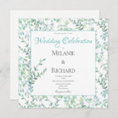 Uitnodiging tot lente-groene olievlek (Voorkant / Achterkant)