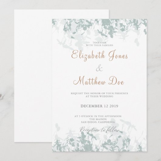 Uitnodiging tot lente-weddenschappen (Voorkant / Achterkant)