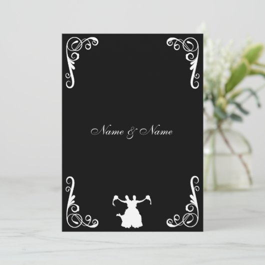 Uitnodiging tot lesbiennes - Bride en Bride (Staand voorkant)