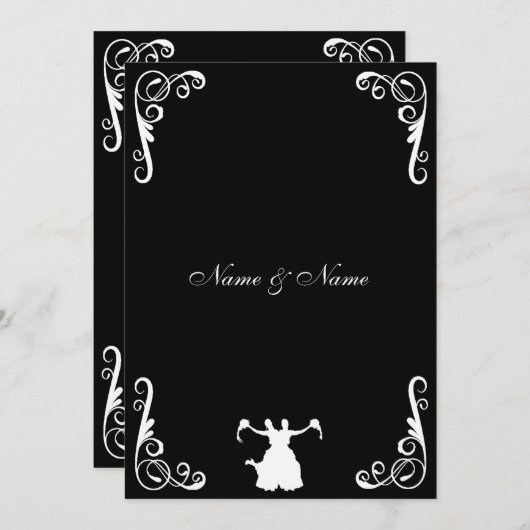 Uitnodiging tot lesbiennes - Bride en Bride (Voorkant / Achterkant)