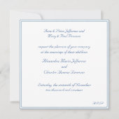 Uitnodiging tot lichte blauwe en witte bruiloft (Voorkant)
