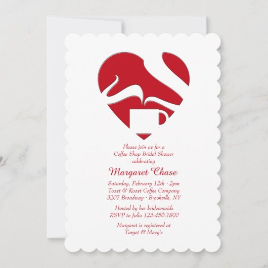 Uitnodiging tot liefde voor koffie (Voorkant)