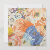 Uitnodiging tot liefdedig gekleurde Floral Wedding (Achterkant)