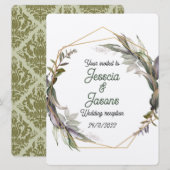 Uitnodiging tot lijst en demask Wedding (Voorkant / Achterkant)