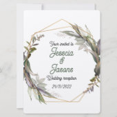 Uitnodiging tot lijst en demask Wedding (Voorkant)