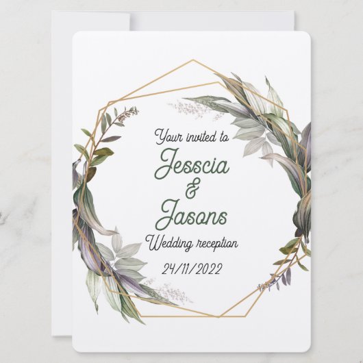 Uitnodiging tot lijst en demask Wedding (Voorkant)