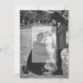 Uitnodiging tot Lijst met schone gouden lijnen (Achterkant)