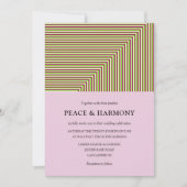 Uitnodiging tot Lila bruiloft voor frontale Stripe (Voorkant)