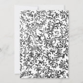 Uitnodiging tot lila en zwarte bruiloft (Achterkant)