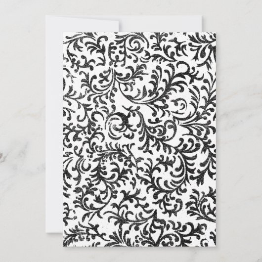 Uitnodiging tot lila en zwarte bruiloft (Achterkant)