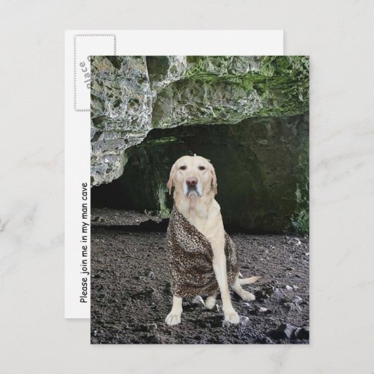 Uitnodiging tot man Cave (Voorkant / Achterkant)