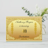 Uitnodiging tot Mannen Birthday Party (Staand voorkant)