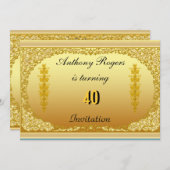 Uitnodiging tot Mannen Birthday Party (Voorkant / Achterkant)