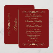 Uitnodiging tot Marcella Wedding (Voorkant / Achterkant)