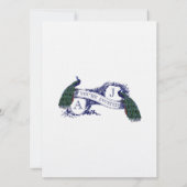 Uitnodiging tot marineblauw huwelijk (Achterkant)