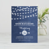 Uitnodiging tot marineblauwtong (Staand voorkant)