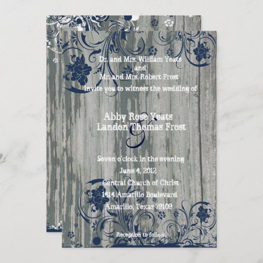 Uitnodiging tot marinescheepvaart en White Old Woo (Voorkant / Achterkant)