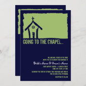 Uitnodiging tot marineslag en Limoen Chapel Weddin (Voorkant / Achterkant)