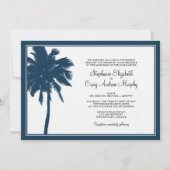 Uitnodiging tot marinesurk Blue Palm Tree (Voorkant)