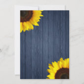 Uitnodiging tot marinesurk Blue & Sunflower Weddin (Achterkant)