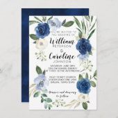 Uitnodiging tot marineverbindering via Blue Floral (Voorkant / Achterkant)