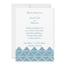 Uitnodiging tot Marokkaanse blauwe bruiloft