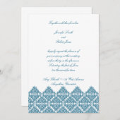 Uitnodiging tot Marokkaanse blauwe bruiloft (Voorkant / Achterkant)