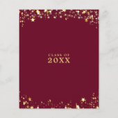 Uitnodiging tot maroon Gold Stars uit de begroting (Achterkant)