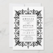 Uitnodiging tot Marrakesh Wedding | Zwart (Voorkant)