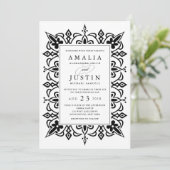 Uitnodiging tot Marrakesh Wedding | Zwart (Staand voorkant)