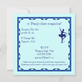 Uitnodiging tot mededinging: Ballerina in Blauw (Achterkant)