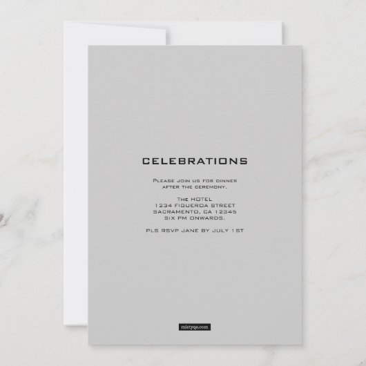 Uitnodiging tot medisch Afstuderen van Caduceus (Achterkant)