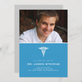 Uitnodiging tot medisch Afstuderen van Caduceus (Voorkant / Achterkant)