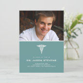 Uitnodiging tot medisch Afstuderen van Caduceus (Staand voorkant)