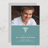 Uitnodiging tot medisch Afstuderen van Caduceus (Voorkant / Achterkant)