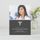 Uitnodiging tot medisch Afstuderen van Caduceus (Staand voorkant)