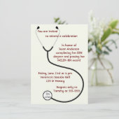 Uitnodiging tot medisch of verpleegkundig Afstuder (Staand voorkant)